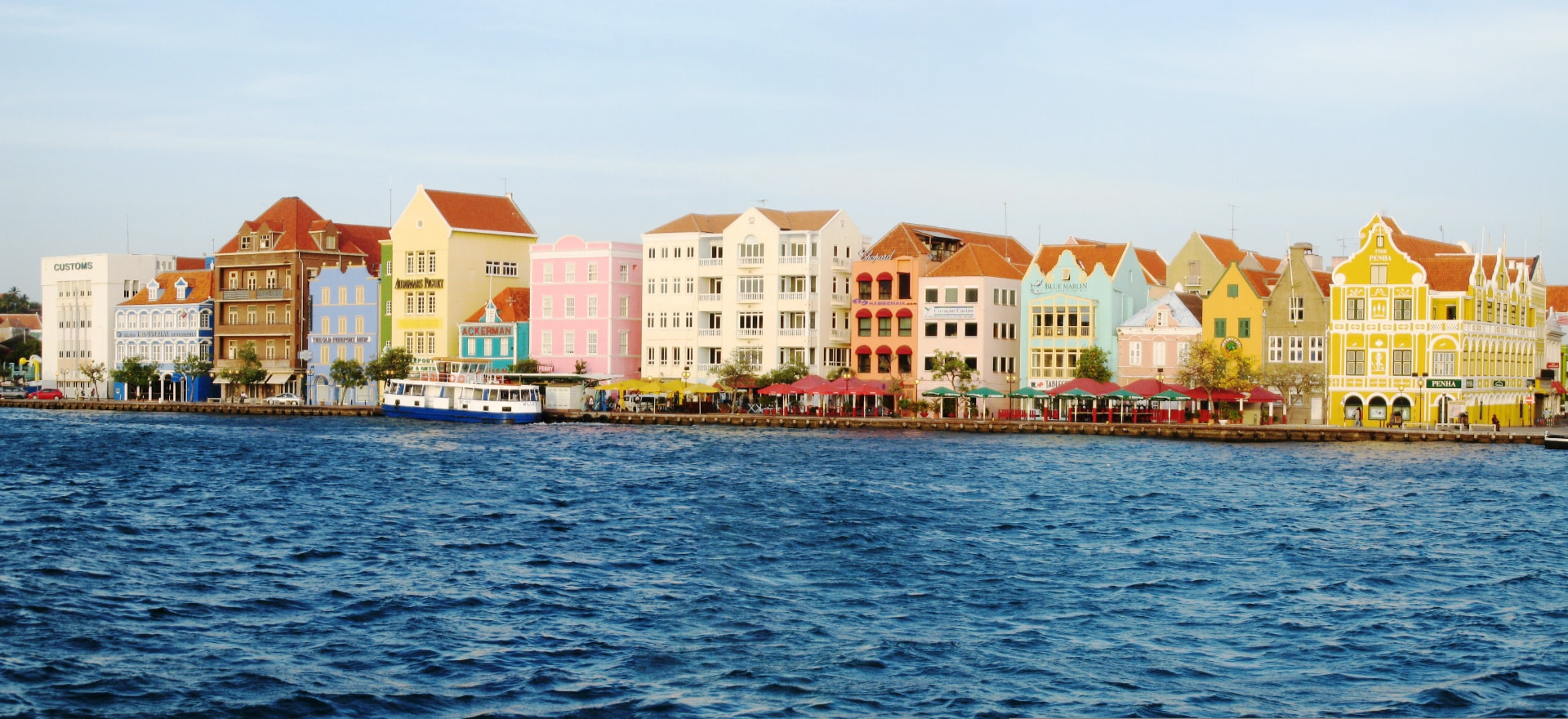 Colorful Willemstad waterfront, Curaçao